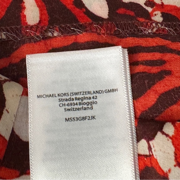 💖 Michael Kors Red/Cream/Black Floral Satin Shorts - Picture 11 of 16